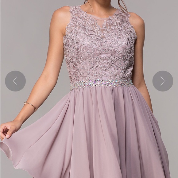 mauve hoco dress